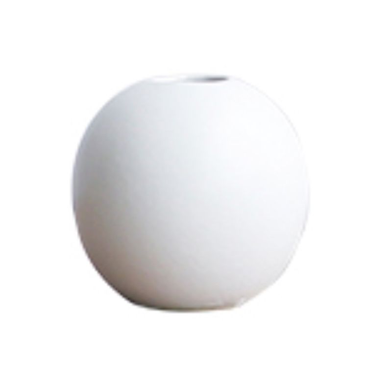 BILBOLA - Jarrón redondo pequeño blanco esfera