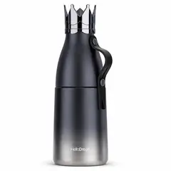 HOMESTAR - Botella térmica de agua tipo corona negra hellodream 500 ml