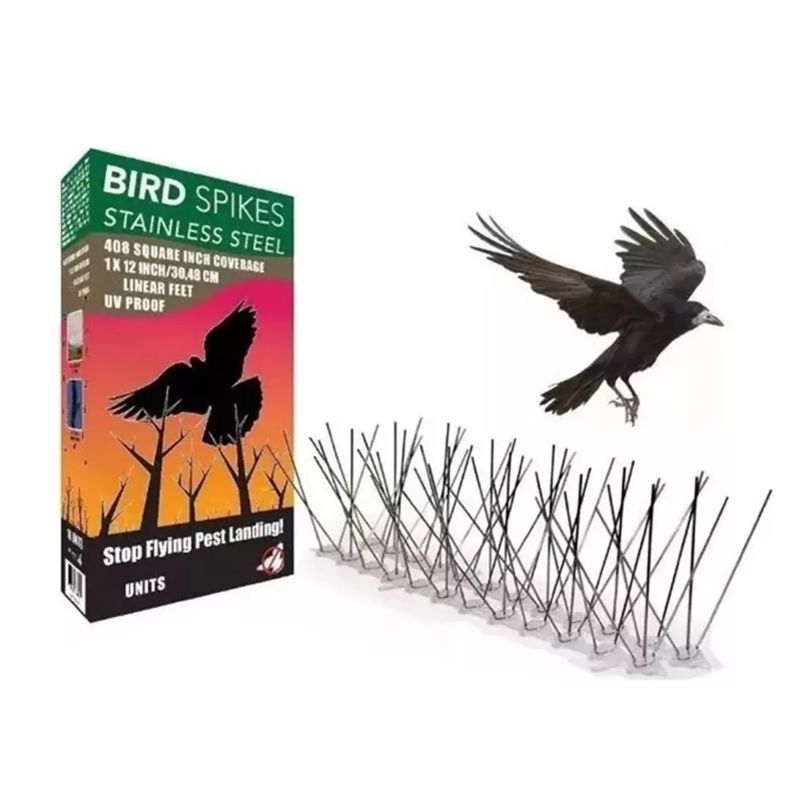 GENERICO - Pack 5 Púas Repelentes Palomas Anti Aves Ahuyentador