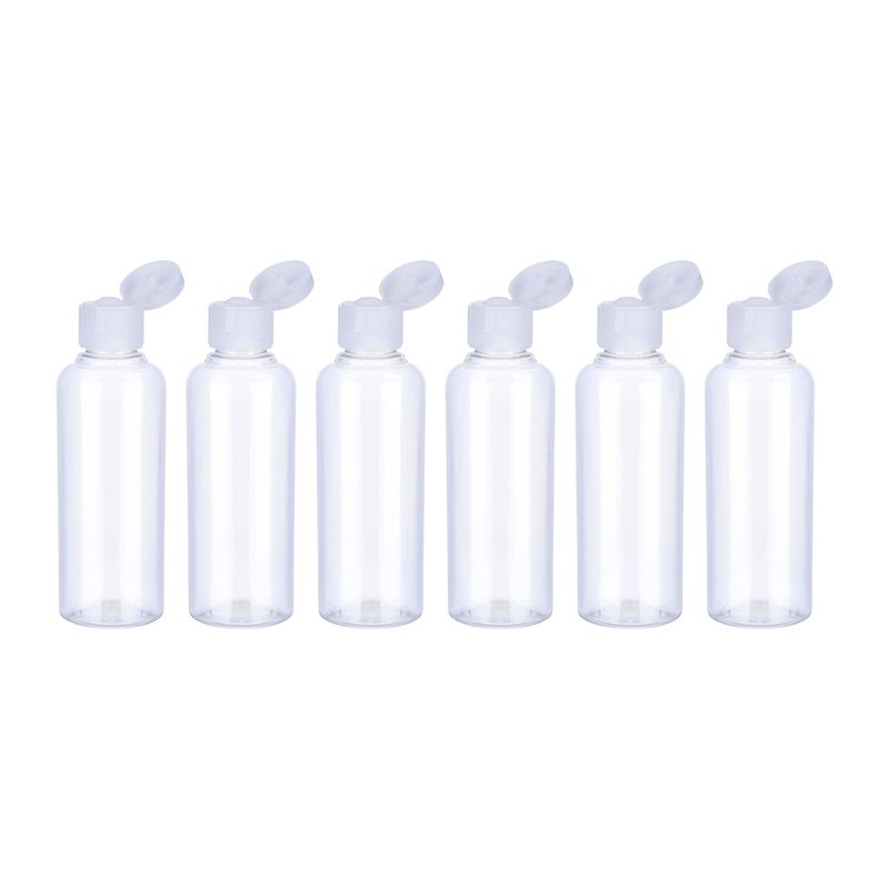 GENERICO - Set 6 Botella De Viaje Dispensadora 100 Ml Transparente