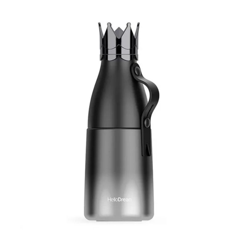 HOMESTAR - Botella Termica Agua Acero Inox 500ml - Corona Gris