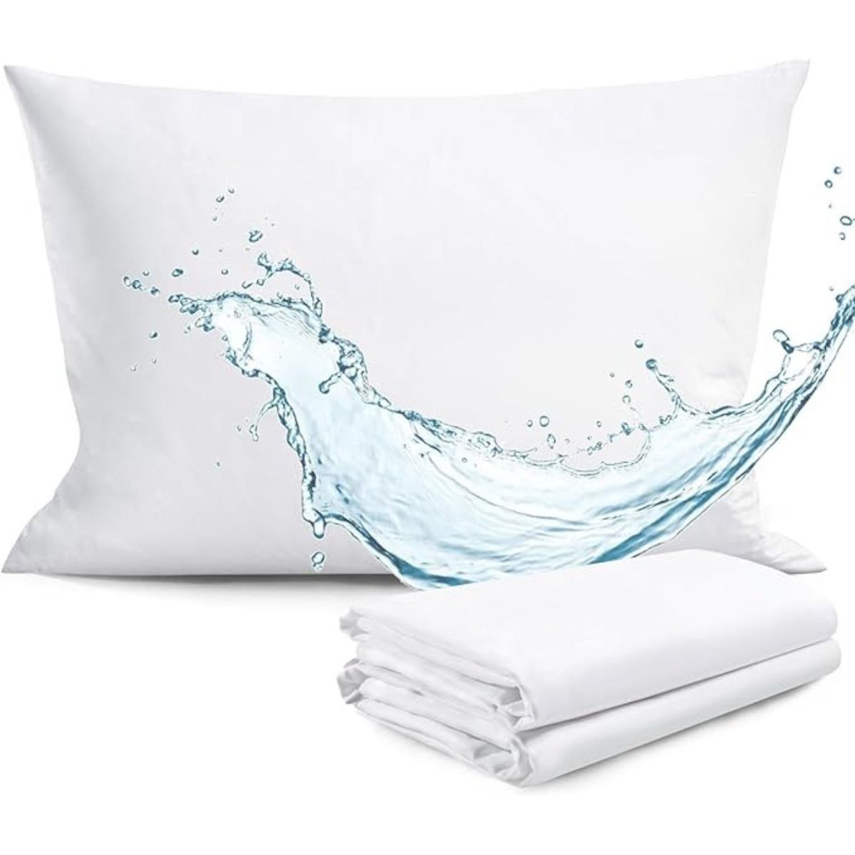 AZ AURAZEUS - Set De 2 Fundas Para Almohadas Impermeables 50 x 70 Cm Antimanchas