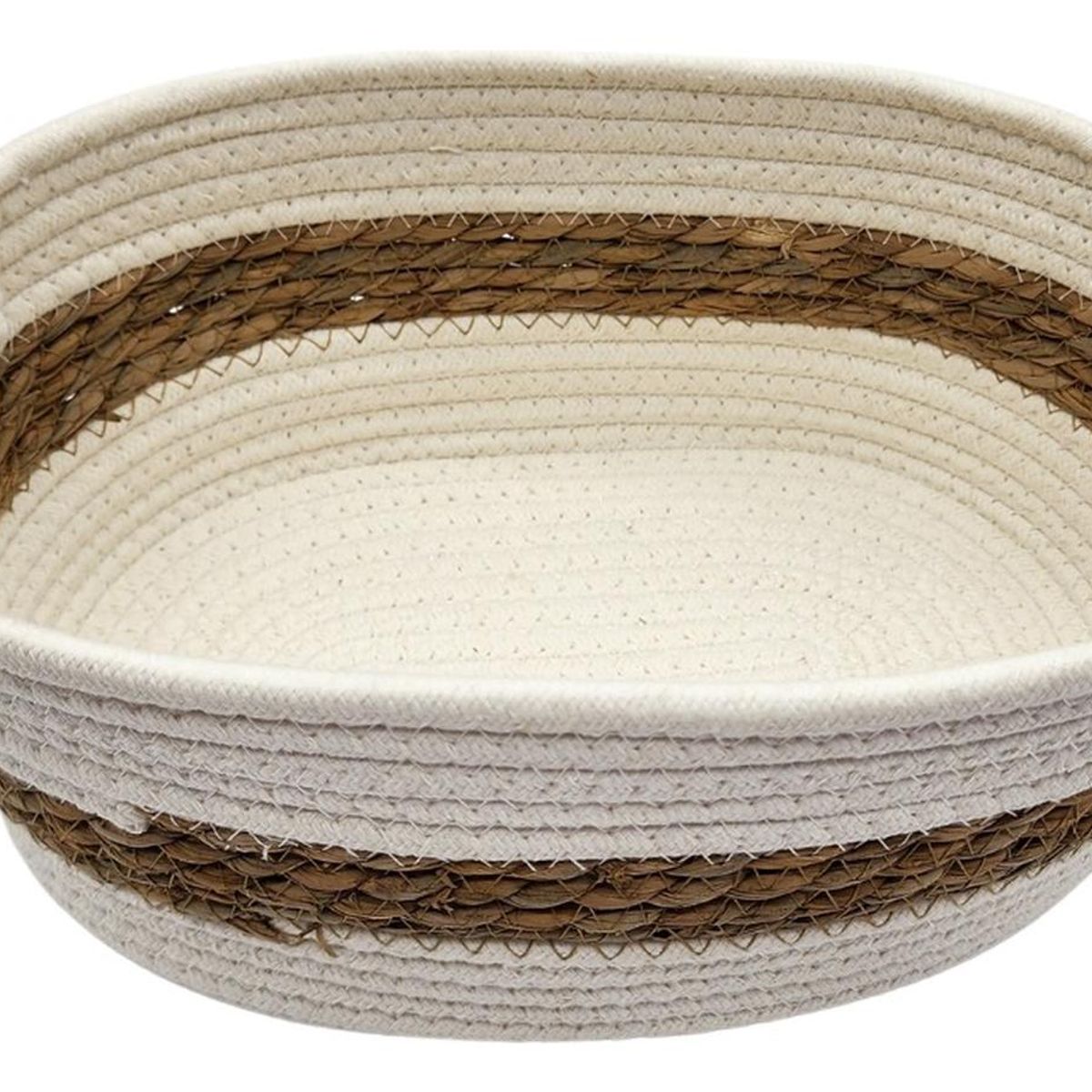 GENERICO - Canasto Cesta Tejido Nudo Rustico Estilo Campestre Grande