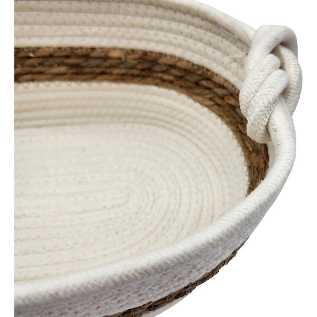 GENERICO - Canasto Cesta Tejido Nudo Rustico Estilo Campestre Grande