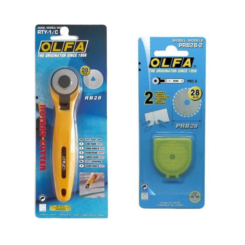 OLFA - Cuchillo Rotativo De 28mm + Repuesto Prc-3 Prepicador Olfa