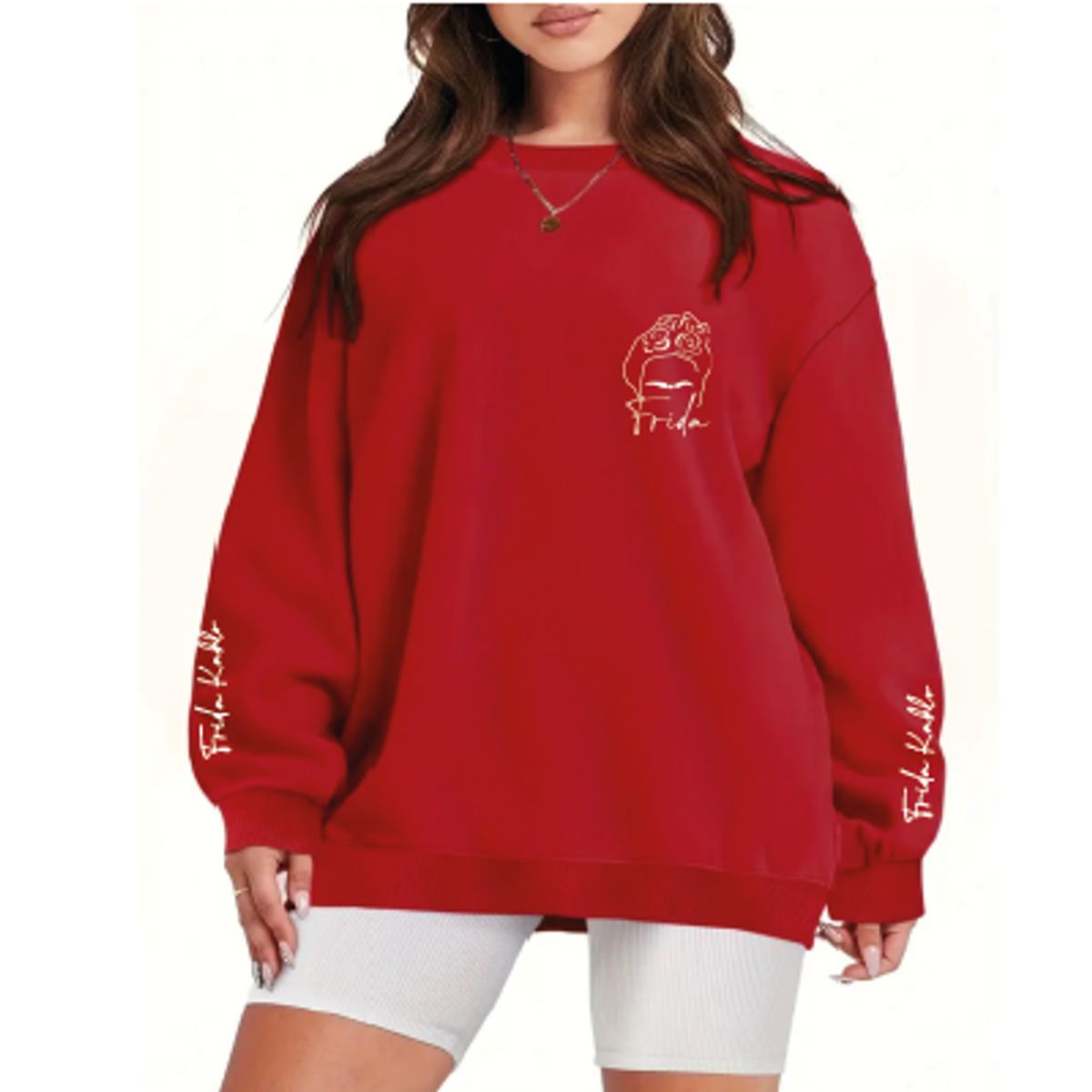 GENERICO - Poleron Oversize Algodón Frida Estampado