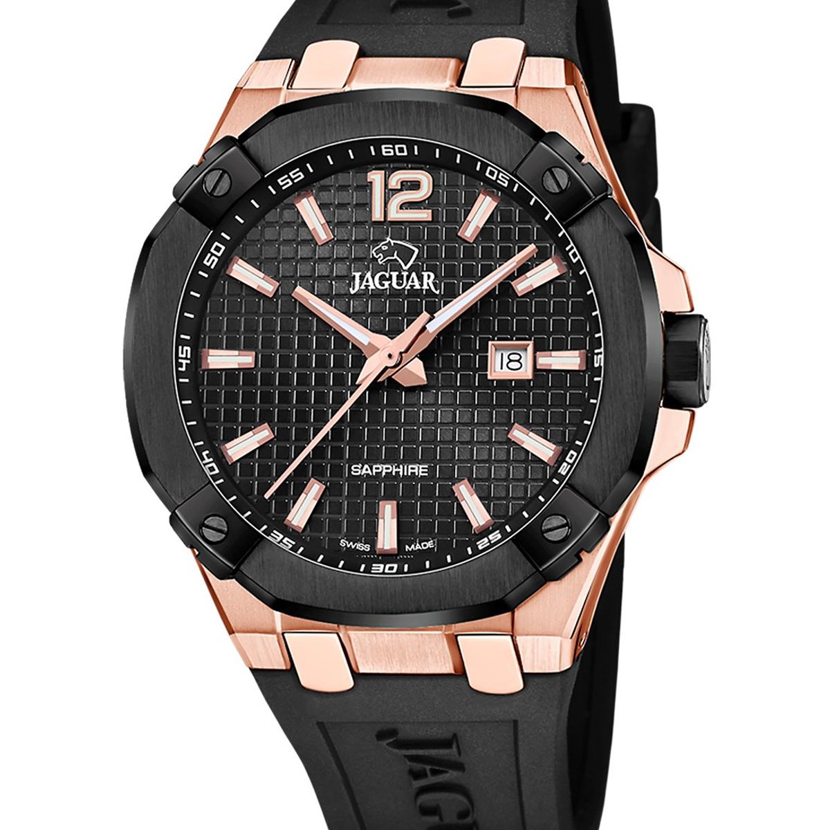 JAGUAR - Reloj J1013/1 Jaguar Swiss Negro Hombre Crono Deportivo