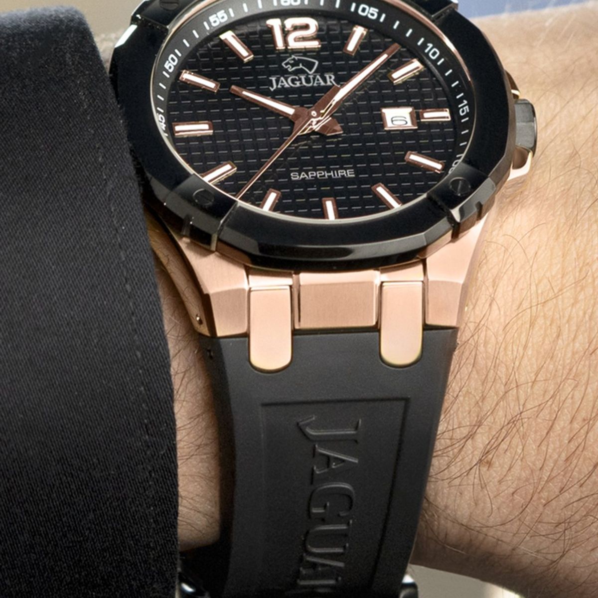 JAGUAR - Reloj J1013/1 Jaguar Swiss Negro Hombre Crono Deportivo