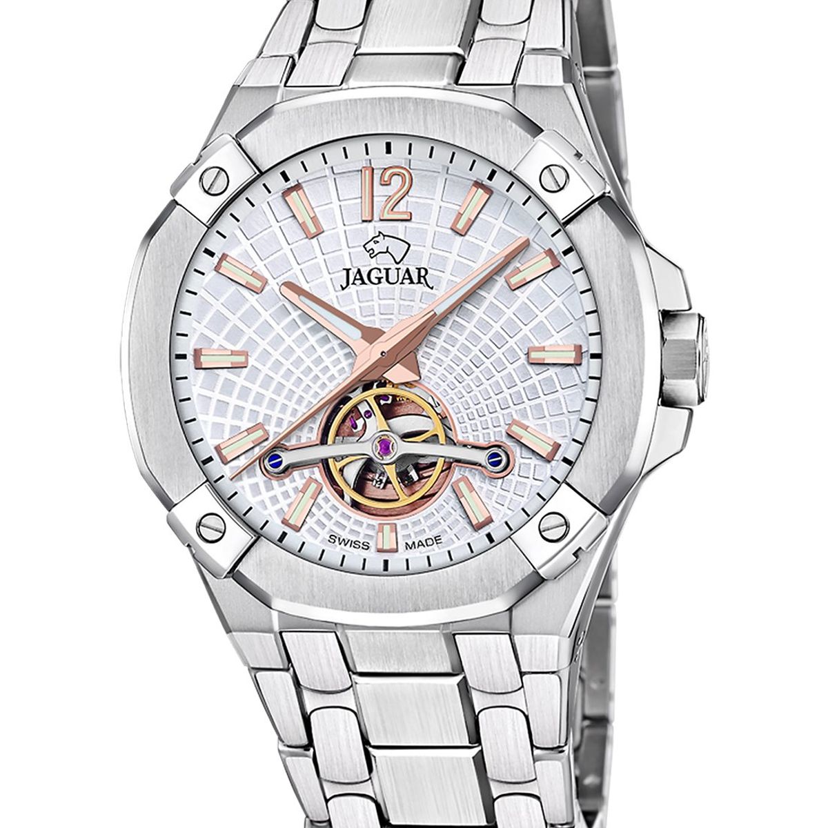 JAGUAR - Reloj J1007/1 Jaguar Swiss Blanco Hombre Automático