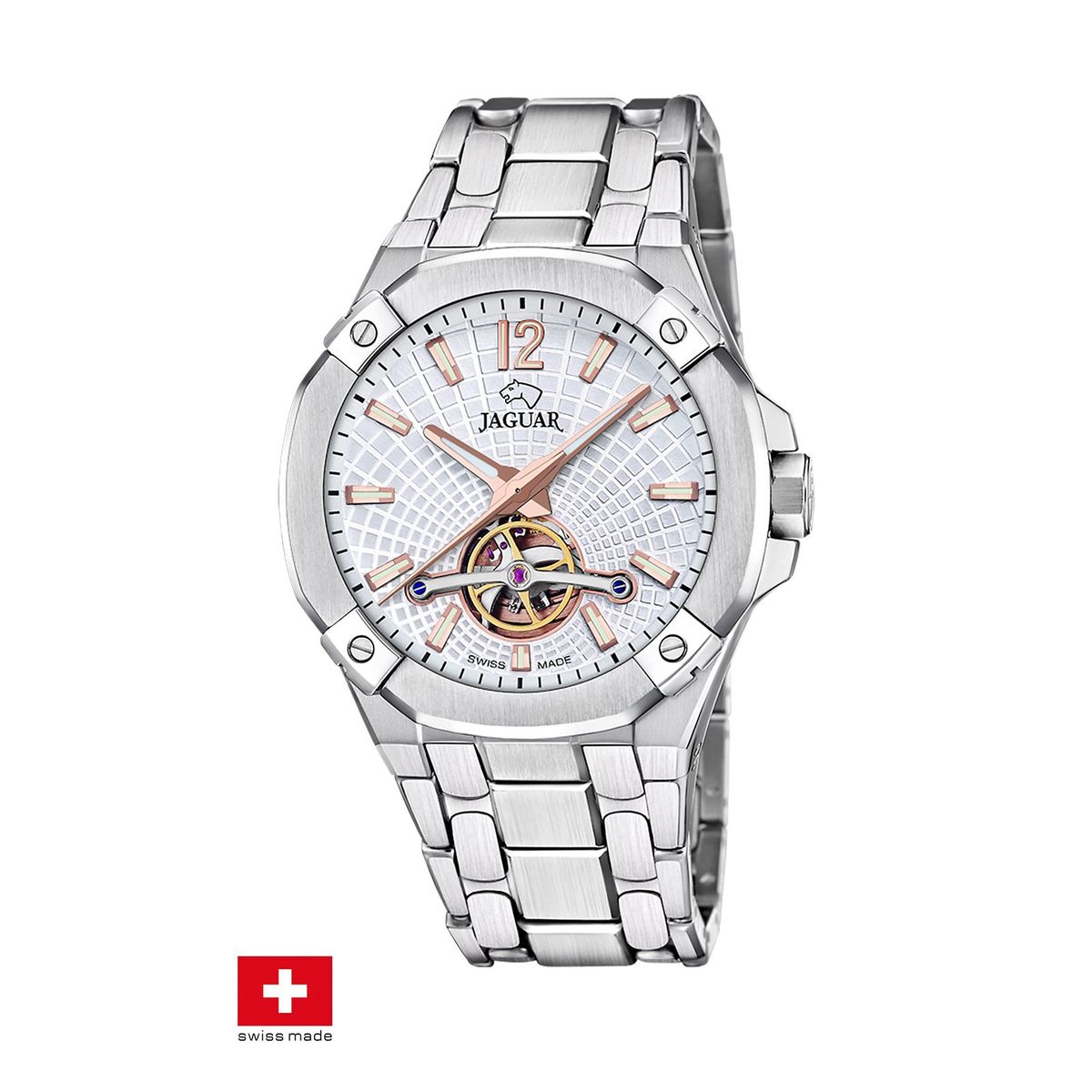 JAGUAR - Reloj J1007/1 Jaguar Swiss Blanco Hombre Automático