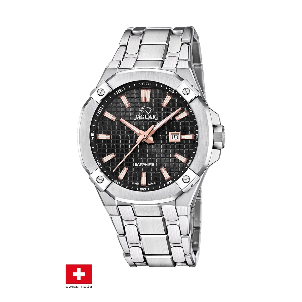 JAGUAR - Reloj J1009/4 Jaguar Swiss Negro Hombre Diplomatic