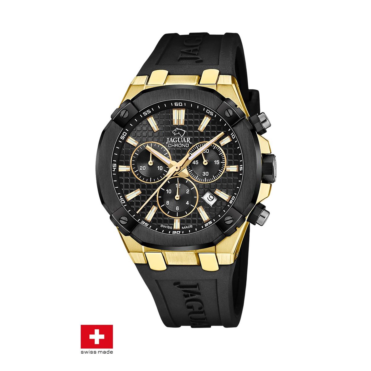JAGUAR - Reloj J1014/1 Jaguar Swiss Negro Hombre Diplomatic