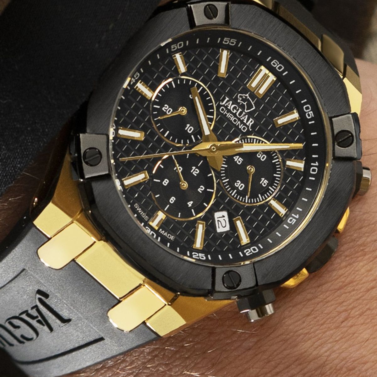 JAGUAR - Reloj J1014/1 Jaguar Swiss Negro Hombre Diplomatic