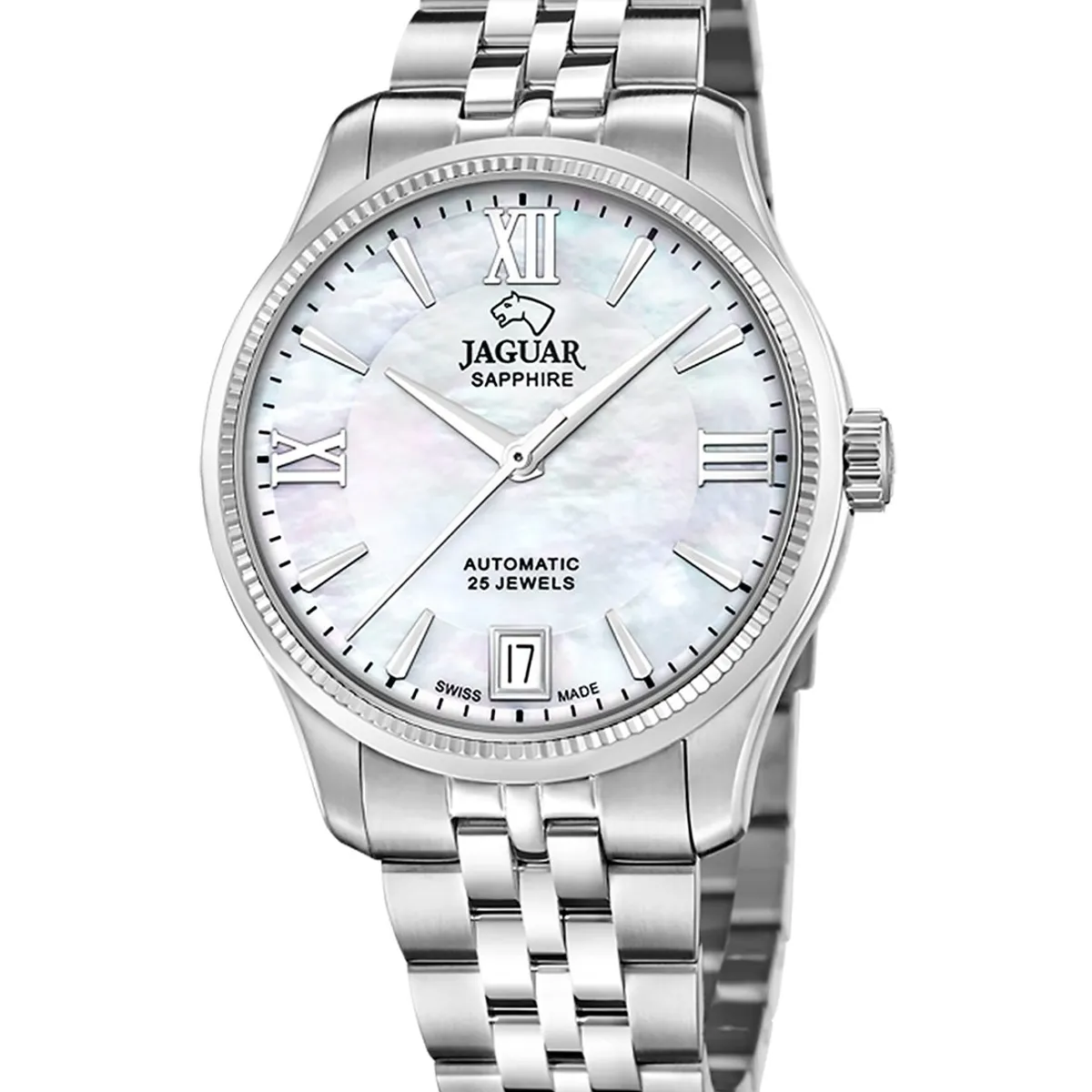 JAGUAR - Reloj J1000/1 Jaguar Swiss Blanco Mujer Automático