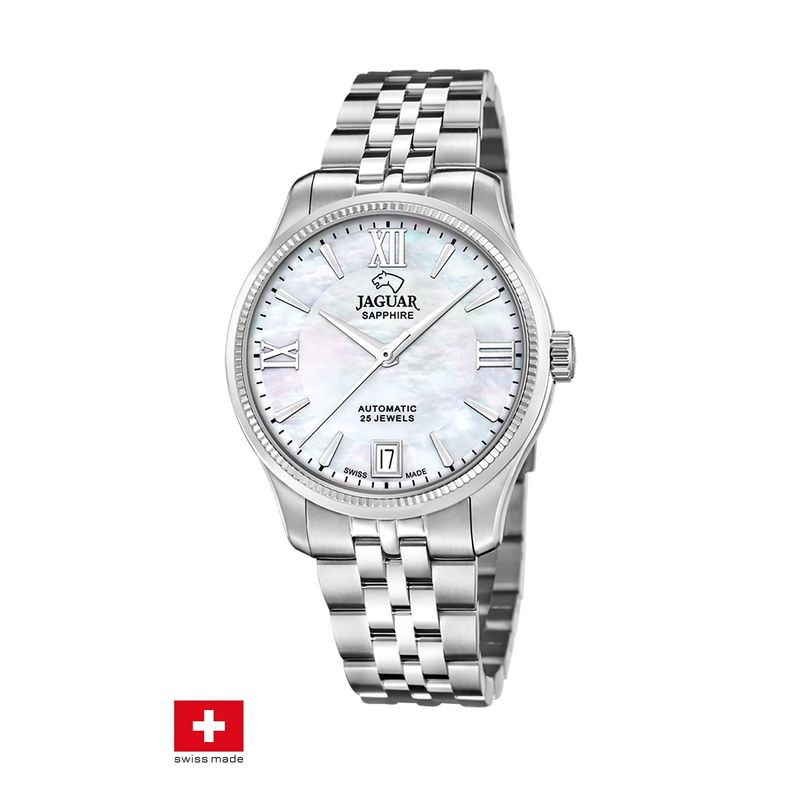 JAGUAR - Reloj J1000/1 Jaguar Swiss Blanco Mujer Automático