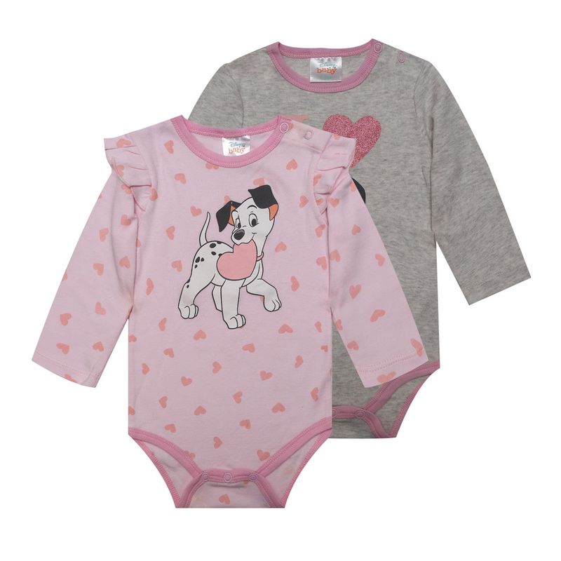 DISNEY - Pack Body Bebe 101 Dalmatas I Love Rosado Disney