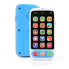 KIVARA - Telefono Movil Celular Juguete Azul Luz y Sonido