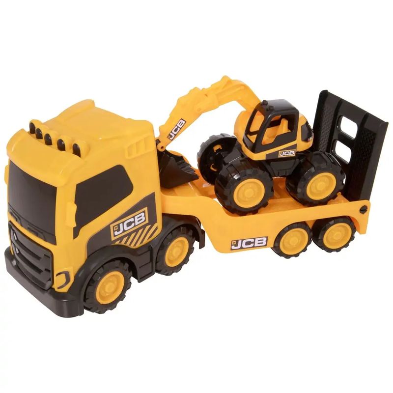 TEAMSTERZ - Juguete Camión Mega Transporte Con Excavadora