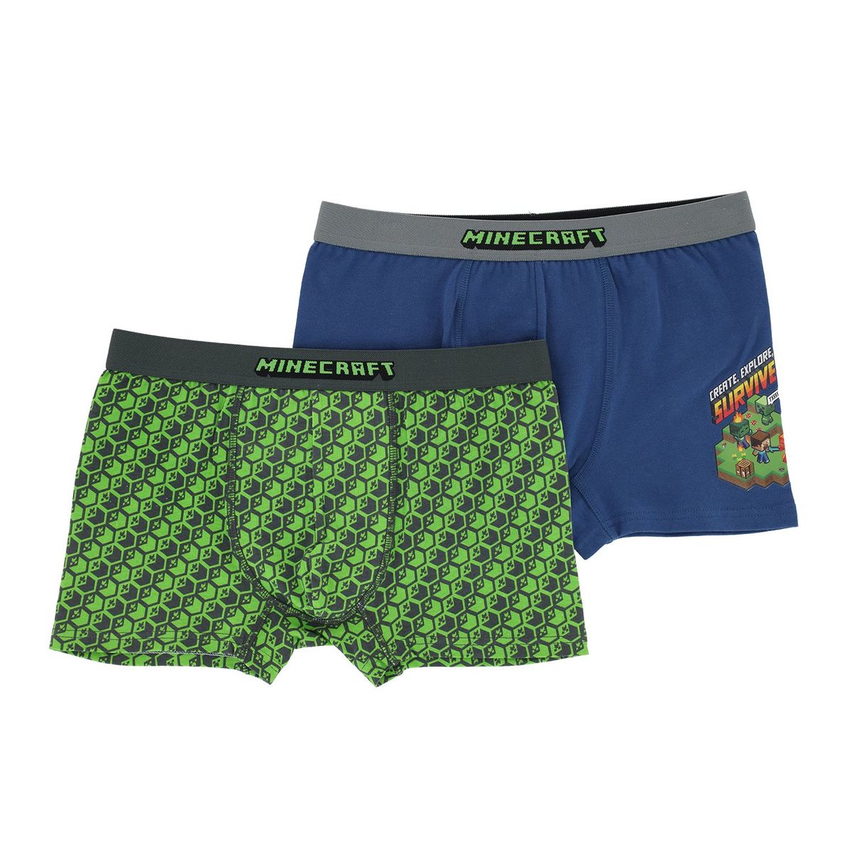 MINECRAFT - Boxer Niño Logo Azul Minecraft