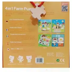 TOLIPA - Rompecabeza de madera profesiones u oficios vienen 4