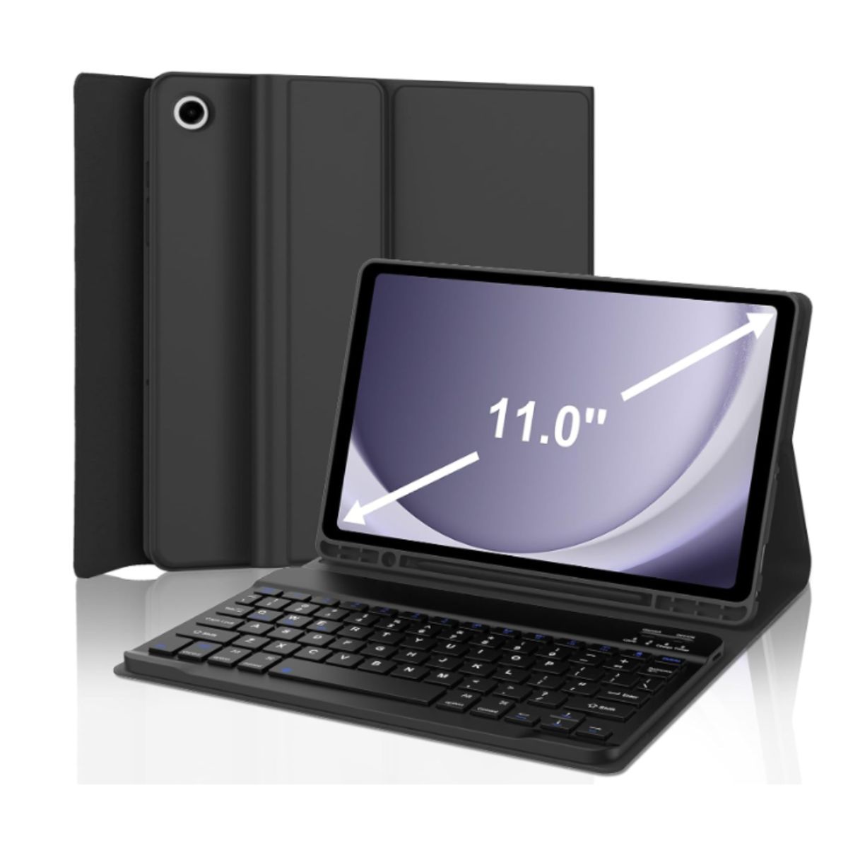 GENERICO - Funda Con Teclado Negro Para Samsung A9+ Plus 11 Español