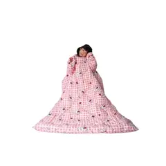 GENERICO - Frazada Manta Cobija Con Manga Convertible Infantil Kawaii Rosada