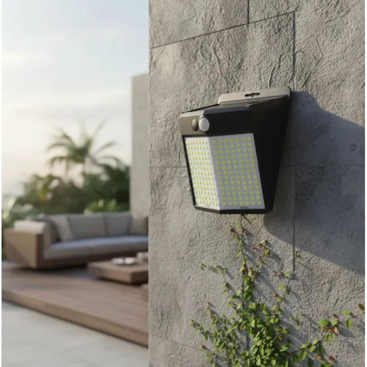 PRO OUTDOOR - Pack 4 Aplique 196 Led Solar Contra Agua