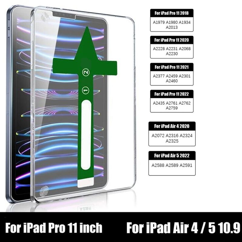 GENERICO - Lamina Protector Pantalla Para iPad 11 y 10.9 Air Auto Instalable