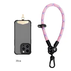 GENERICO - Colgante Lanyard para celular universal 30cm Rosa