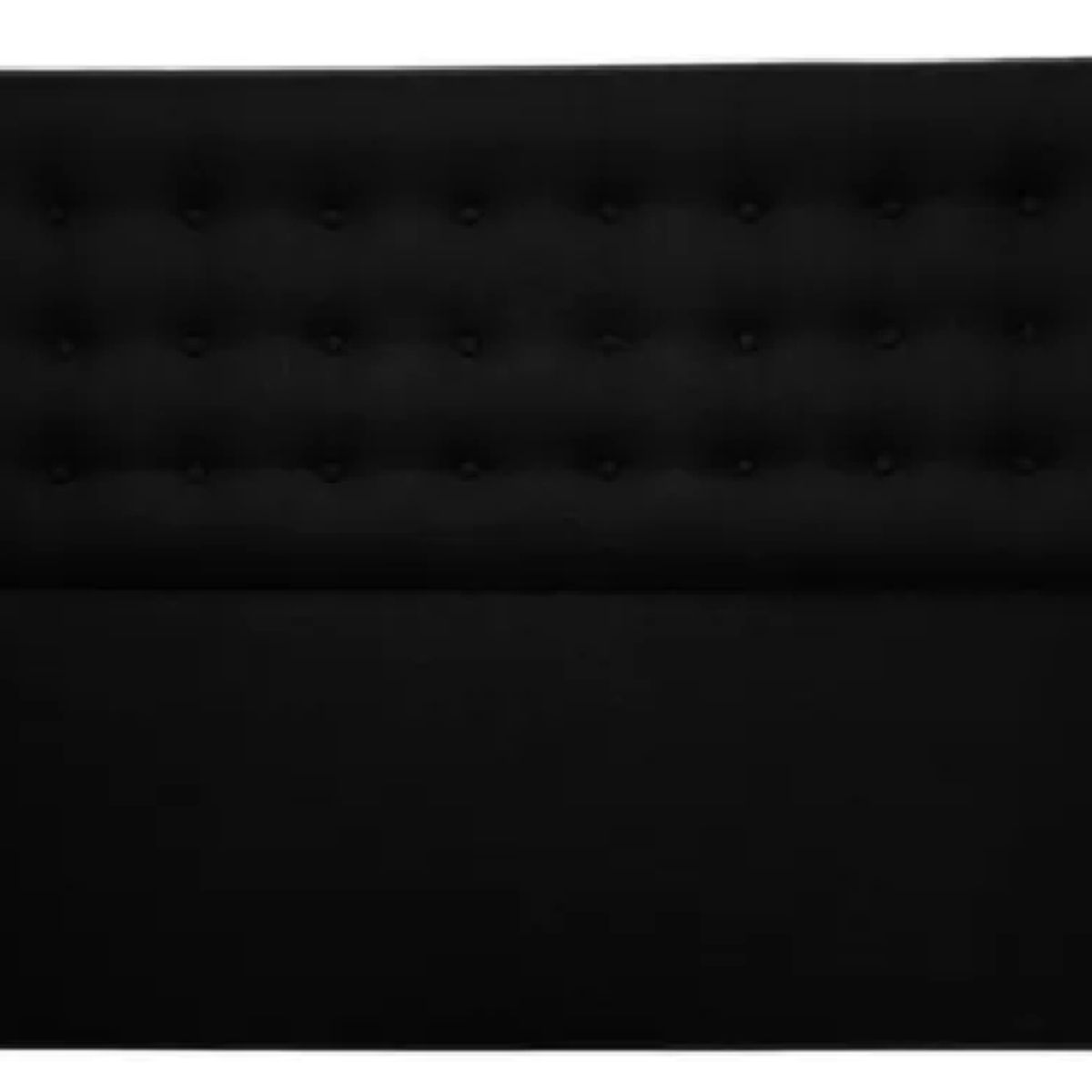 GENERICO - Respaldo Botoné AL PISO FELPA NEGRO Super king