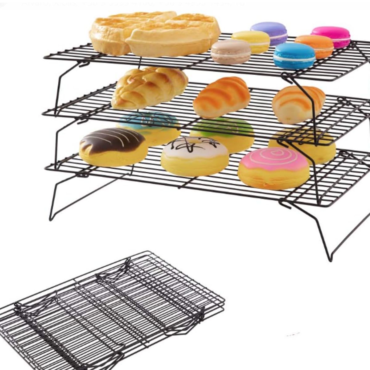 GENERICO - Estante de Enfriamiento de 3 Niveles para Hornear