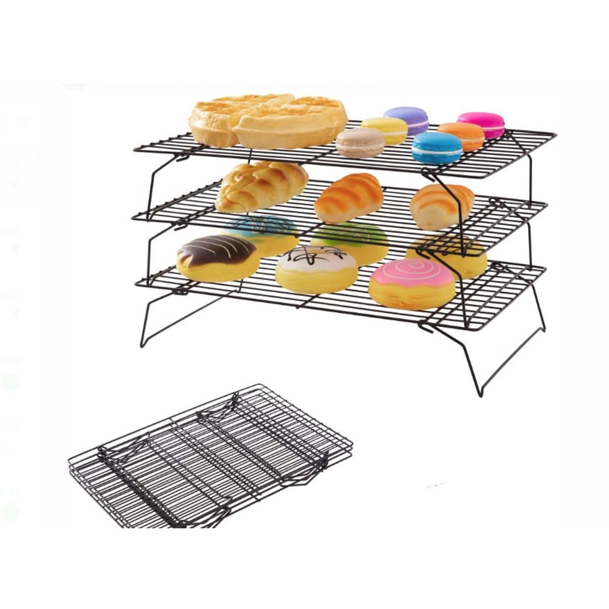 GENERICO - Estante de Enfriamiento de 3 Niveles para Hornear