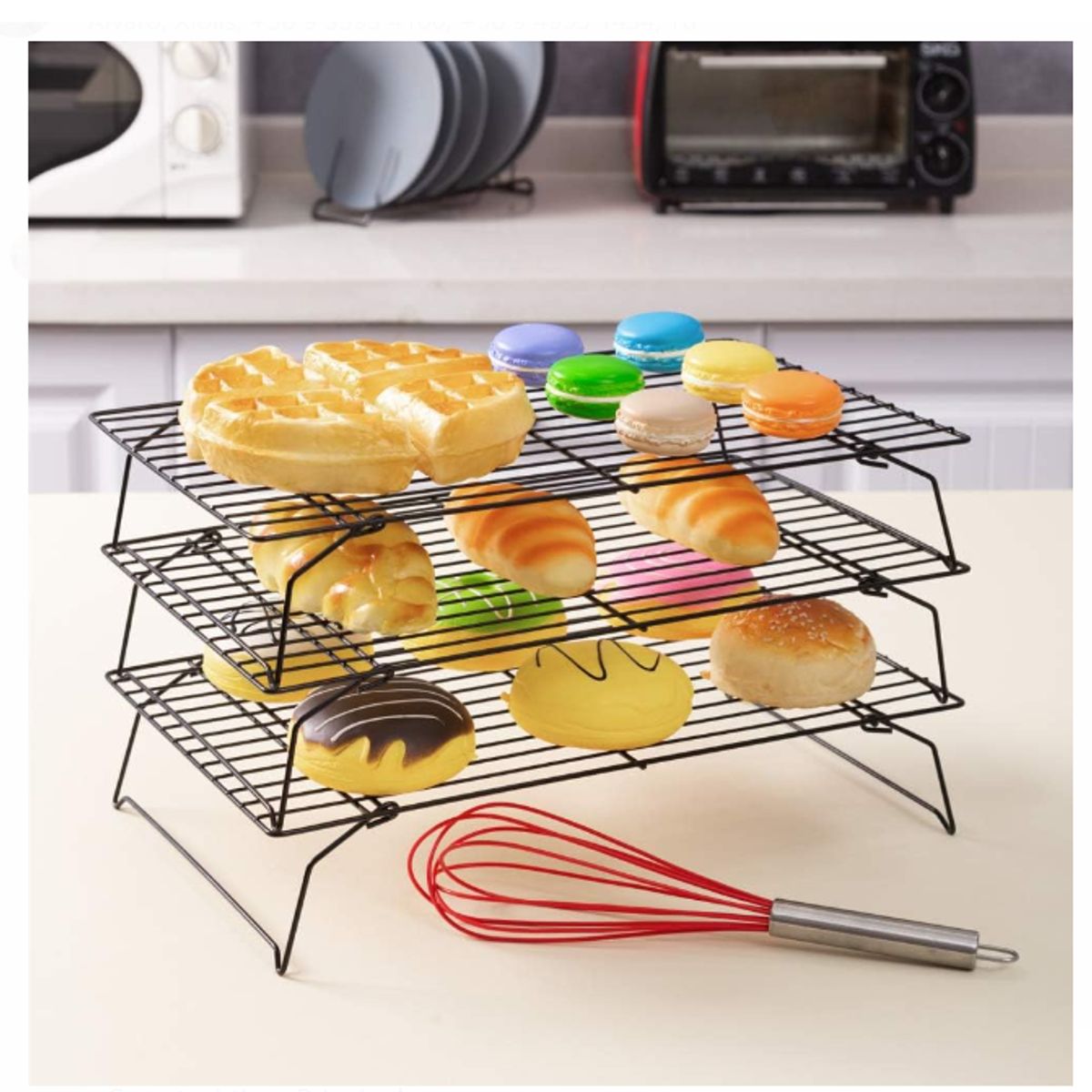 GENERICO - Estante de Enfriamiento de 3 Niveles para Hornear