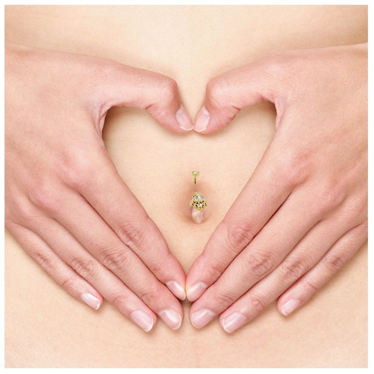 ELBAULDEJUMA - Piercing ombligo navel 10 mm titanio ASTM F136 G23 Zirconia dorado 14G