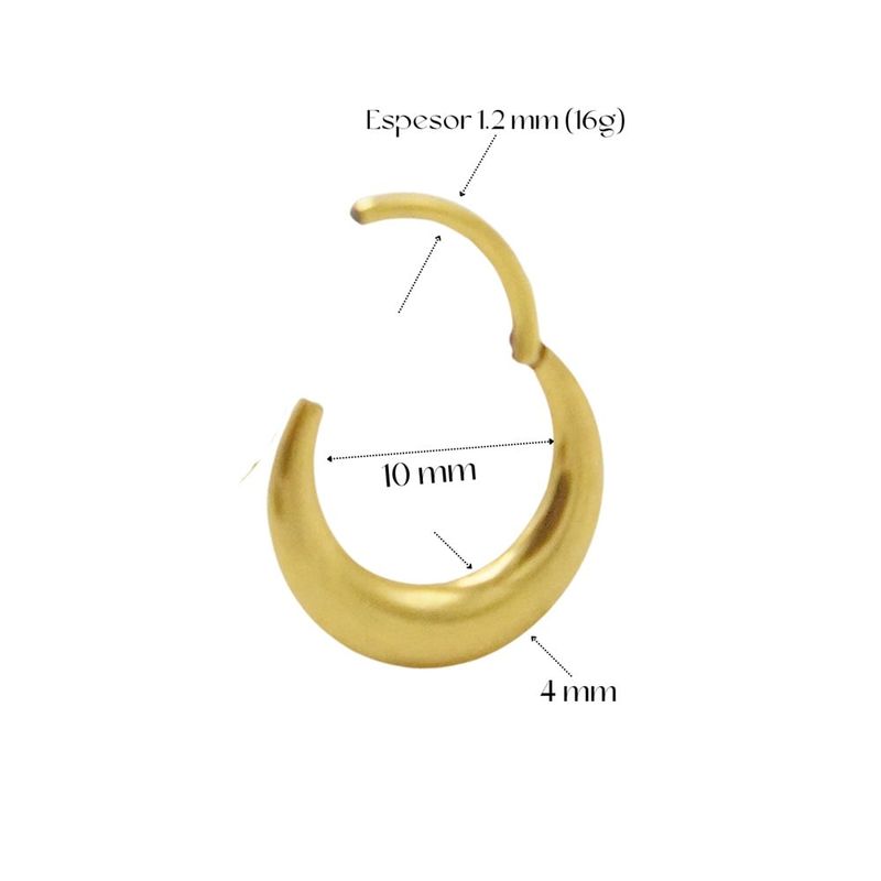 ELBAULDEJUMA - Piercing septum clicker 10mm 16g titanio astm F136 chapado en oro 18k
