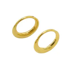 ELBAULDEJUMA - Argollas chicas clicker 16G chunky titanio astm f136 chapadas en oro