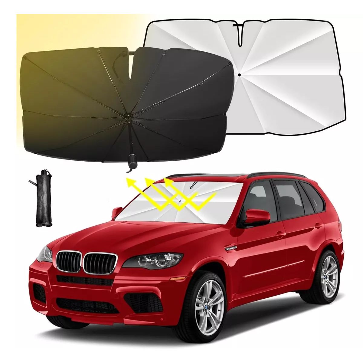 SHOP EHOME BAG - Tapa Sol Auto Tipo Sombrilla Cubre Sol Parabrisa Para Sol