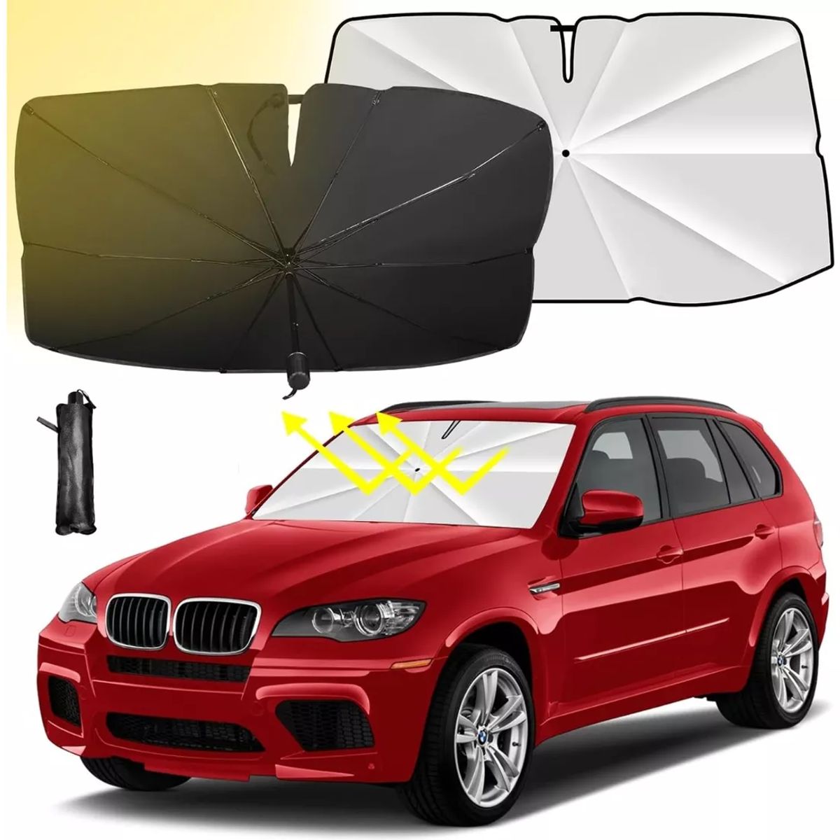 SHOP EHOME BAG - Sombrilla Cubre Sol para Parabrisa Auto Tapa Sol Auto