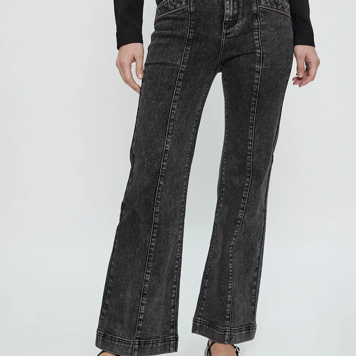 ASH - Jeans Wide Negro Mujer Ash