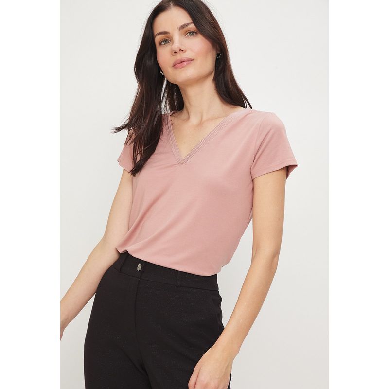 ASH - Polera Manga Corta Rosado Mujer Ash