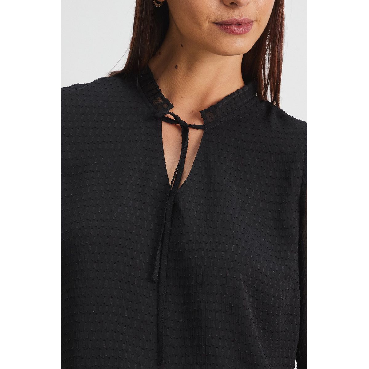 ASH - Blusa Manga Larga Negro Mujer Ash