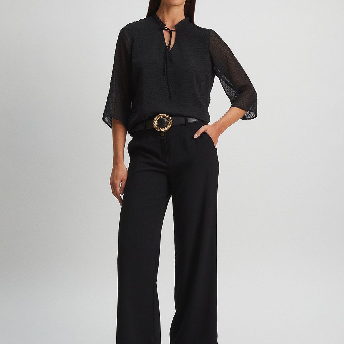 ASH - Blusa Manga Larga Negro Mujer Ash