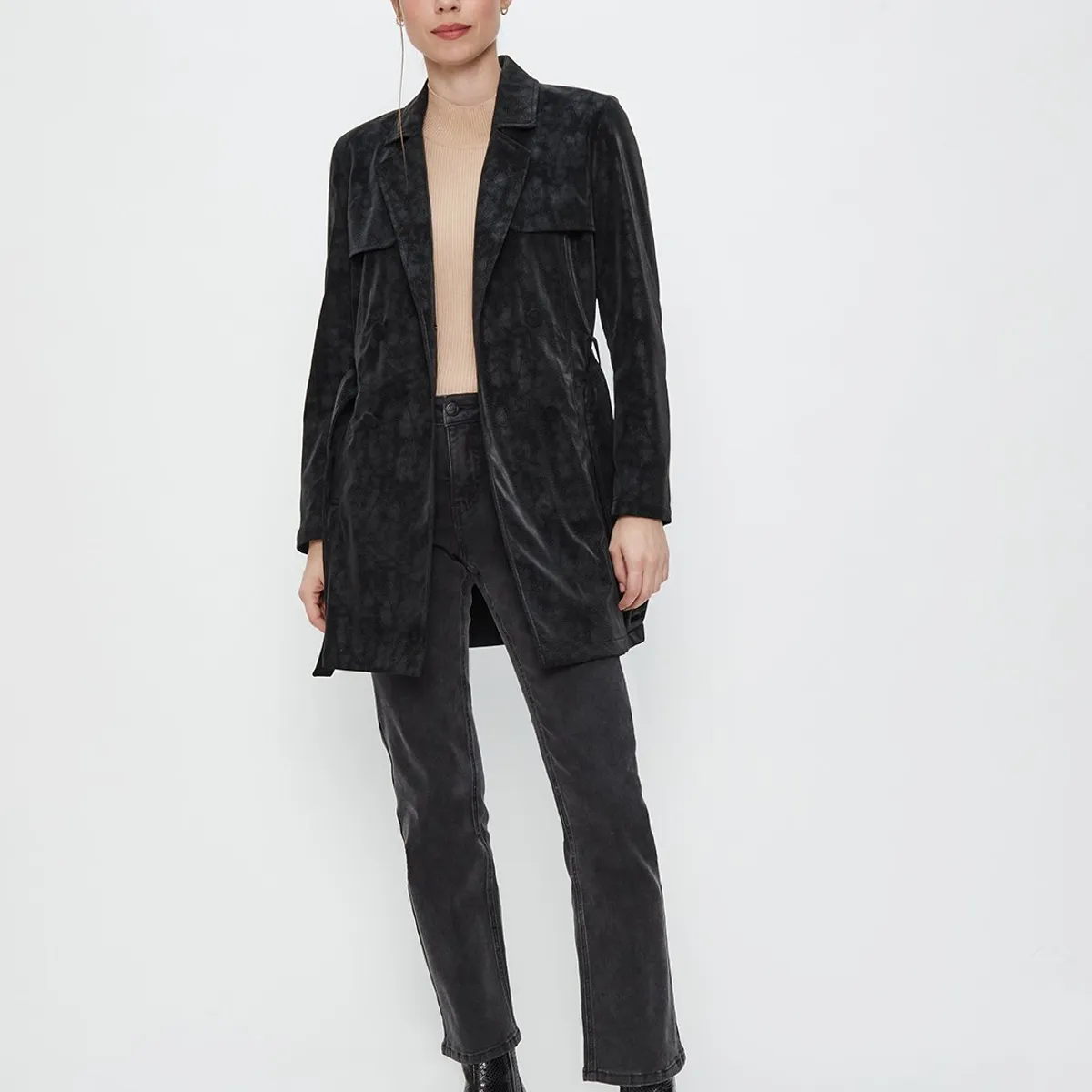 ASH - Trench Negro Mujer Ash