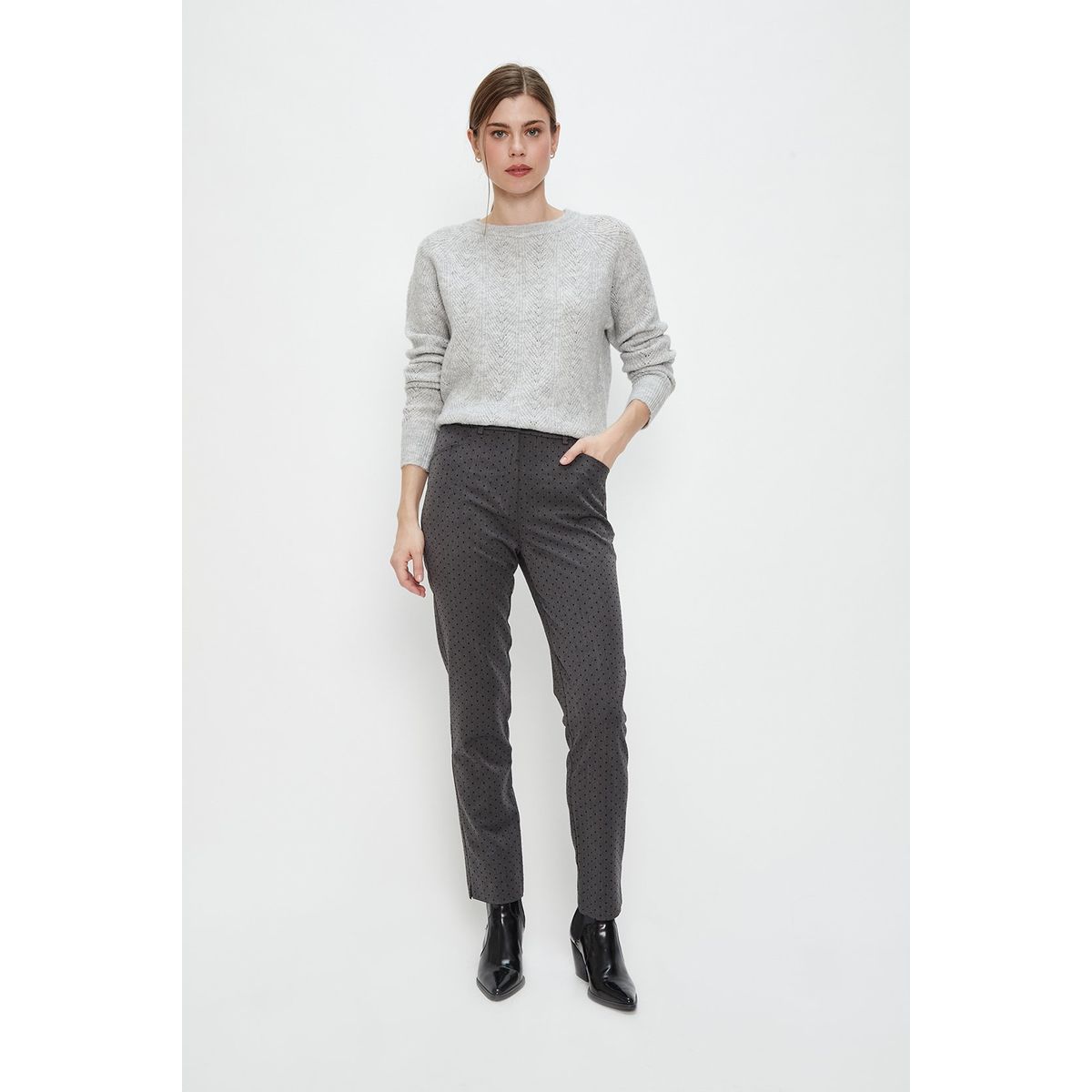 ASH - Pantalon Gris Marengo Mujer Ash