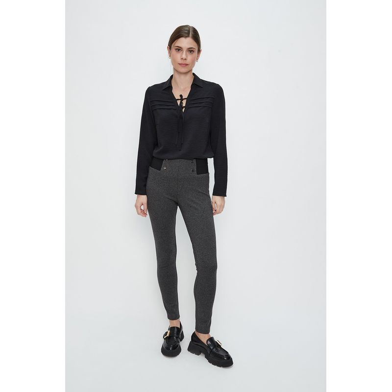 ASH - Blusa Manga Larga Negro Mujer Ash
