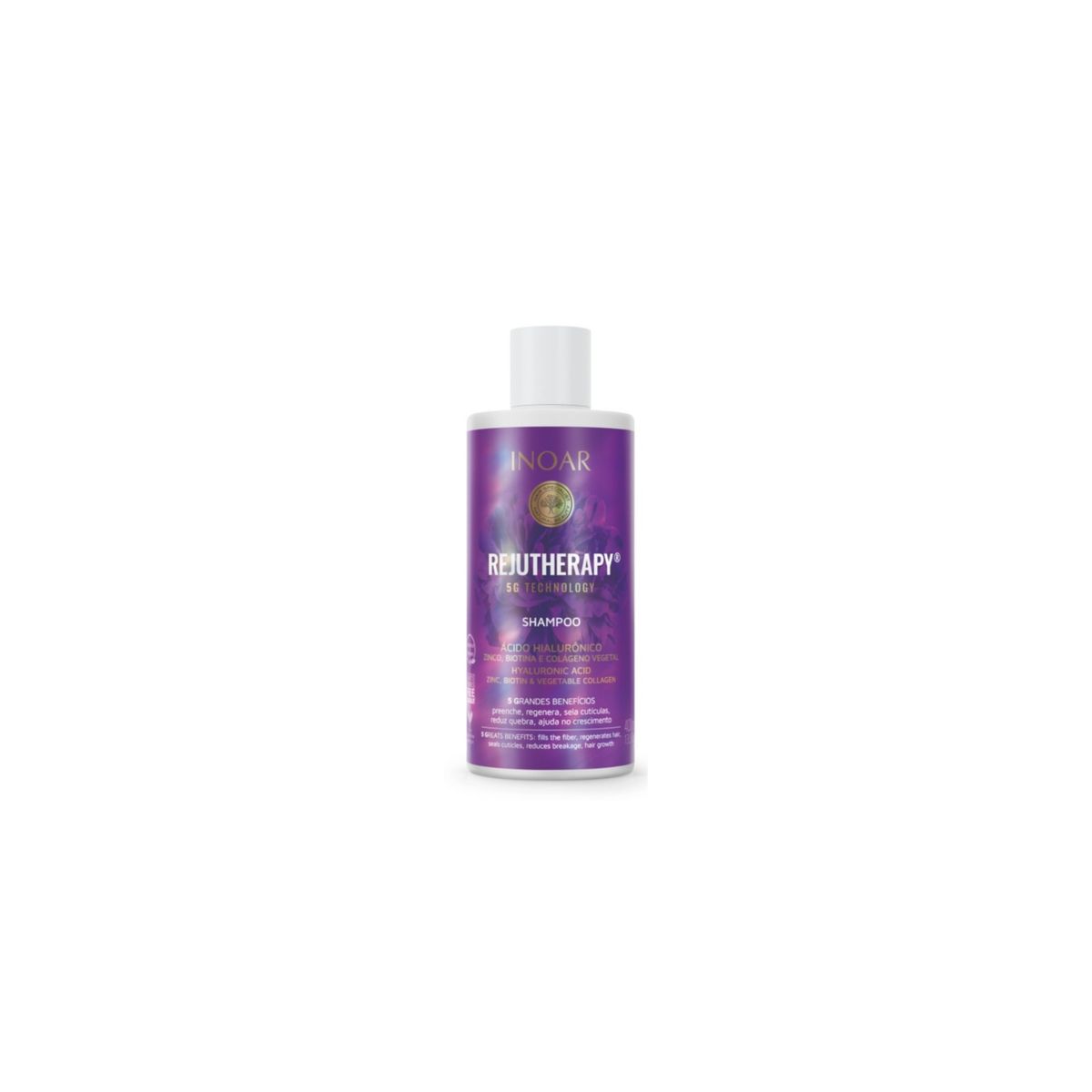 INOAR - Shampoo Rejutherapy 5G Technology Ácido Hialurónico 400 ml Inoar INOAR