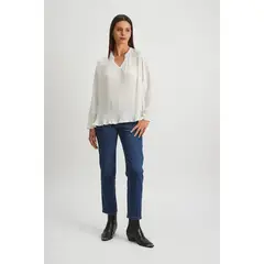 ASH - Blusa Manga Larga Crudo Mujer