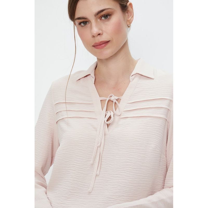 ASH - Blusa Manga Larga Rosado Mujer Ash