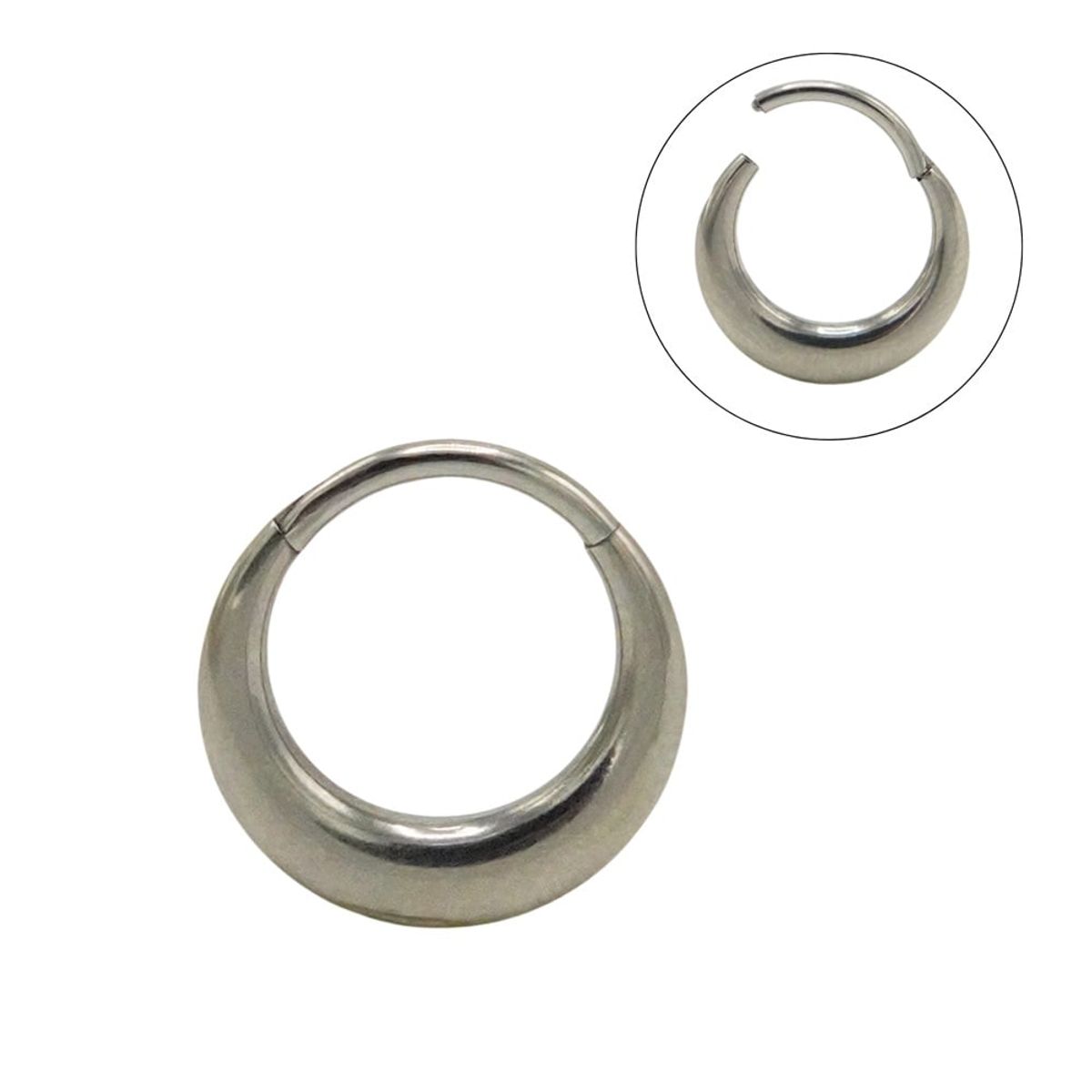 ELBAULDEJUMA - Piercing septum daith 10 mm titanio astm f136 chunky plateado