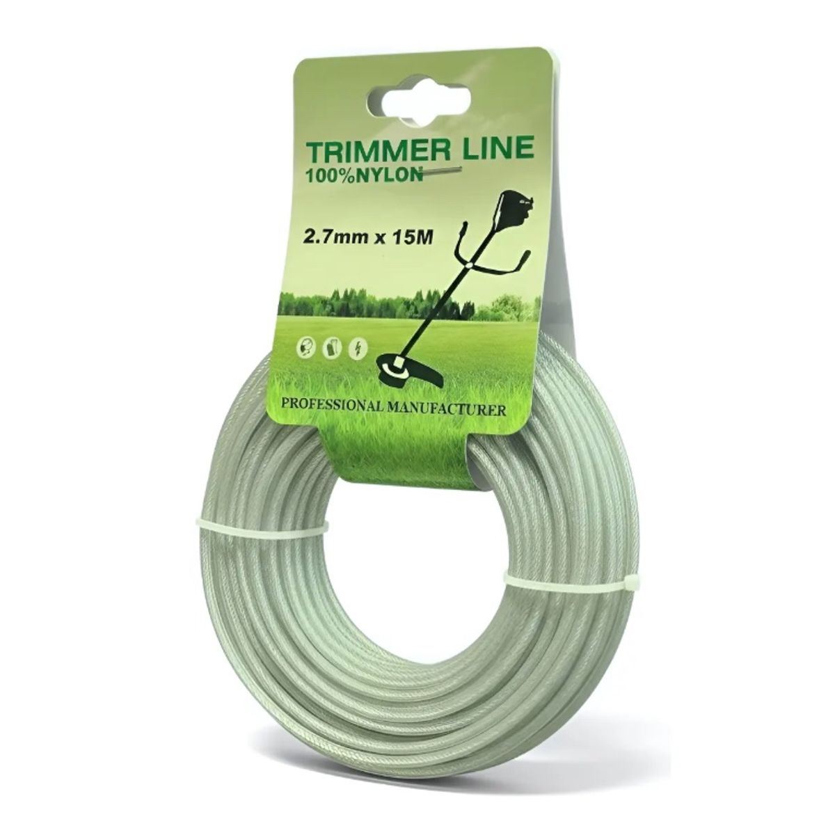 GENERICO - Rollo De Nylon De 27mmx15m Bicolor Para Orilladora
